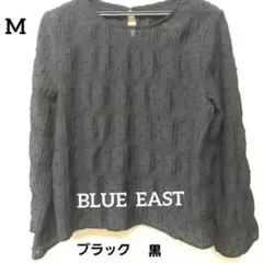 BLUE EAST ブラック Mサイズ 長袖トップス万能ブラックテクスチャー入りのサムネイル