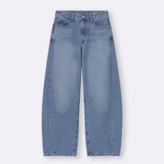 GU　バレルレッグジーンズ　M　65BLUE