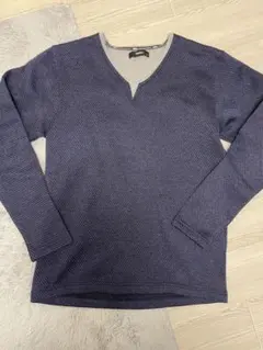 MOSSIMO ネイビー Vネック ニット 長袖 裏起毛 美品