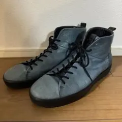 eccoレザー ハイカットシューズ ロゴ ブルーのサムネイル