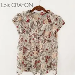 【美品】カード柄プリントブラウス（Lois CRAYON）のサムネイル