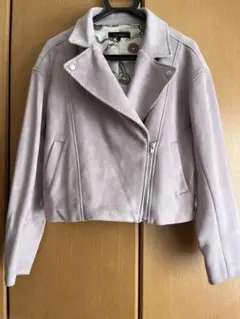 rienda 薄紫 シングルライダースジャケット FREE