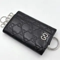 専用GUCCI グッチ グッチシマ GG柄 レザー 6連 キーケース ブラック