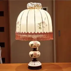 アンティーク•年代物•ロココ調レースと刺繍のランプ - メルカリ