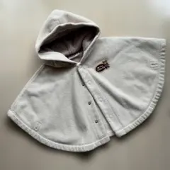 ミキハウス ベビーポンチョ クリーム色