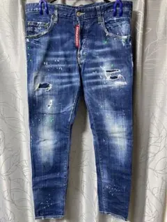 DSQUARED2 名作ビッグタグ グリーンスポット skater jeans
