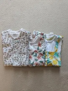 西松屋　ベビーロンパース　60-70 女の子　3枚セット