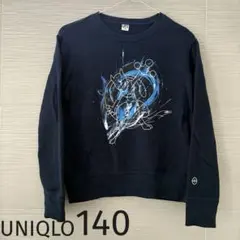 ☆Used☆UNIQLO UT ポケモン ミュウツートレーナー 140 ネイビー