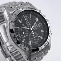 美品 セイコー SEIKO 100M ソーラー クロノ デイト 腕時計 H362