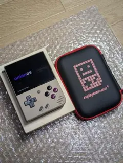 【新品・OnionOS】MiyooMini +（64gb・レトログレー）+ケース