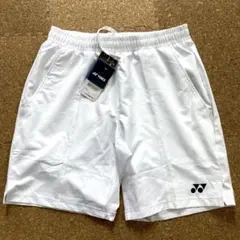 【未使用】ヨネックス YONEX ユニハーフパンツ テニスLメンズ白バトミントン