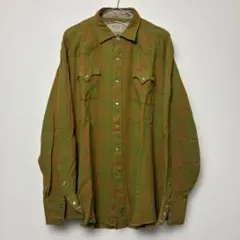 HBARC 50s 60s ウエスタンシャツ 長袖 ウール レーヨン シャドー