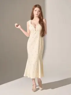 【sifeel/シフィール】ビジューマーメイドミディアムドレス/キャバドレス