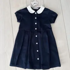 ミキハウス丸襟半袖ワンピース100cm