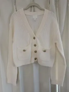 H&M カーディガンニット　白