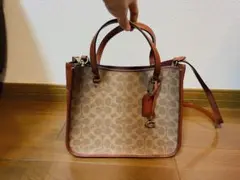 COACH コーチ シグネチャー 2WAY ショルダーバッグ トートバッグ