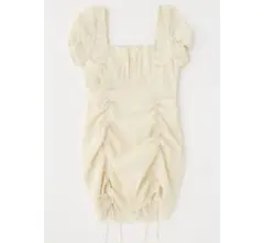 【新品】MOUSSY GATHER RIBBON MINI ドレス オフホワイト 新品】MOUSSY GATHER RIBBON MINI ドレス オフホワイト - メルカリ