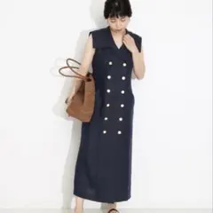 22SS VERMEIL par iena セーラーカラーマリンワンピース M - メルカリ