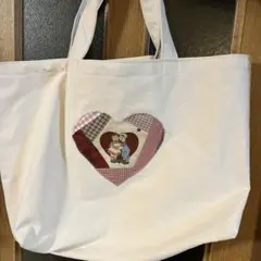 トートバッグ　特大サイズ　帆布　ハンドメイド　アン&アンディ　カントリー