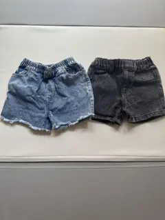 デニムハーフパンツ　2点セット