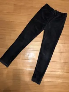 黒 コーデュロイ ロングパンツ 後ろポケット付き