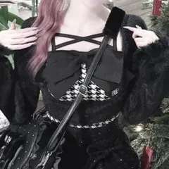 HONEYMEW ビッグリボンシャギーアンサンブルトップス ハニーミュウ