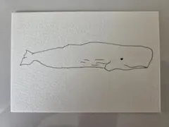 クジラの線画ポストカード