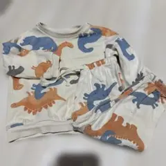 セットアップ　H&M 80 恐竜　パジャマ