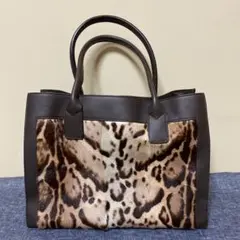 Lisa Conte ハラコレオパード柄 トートバッグ