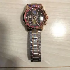 ミッキー＆ミニー プレミアム ラインストーン付メタルリストウォッチ