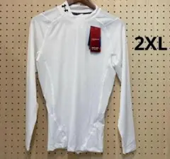 メンズヒートギアコンプレッション長袖モックシャツ 2XL（1369606）