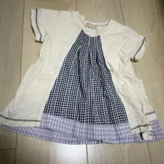 アイボリー Tシャツ　半袖　90 ズッカ　百貨店購入　美品のサムネイル