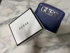 GUESS ブルー 二つ折り財布のサムネイル