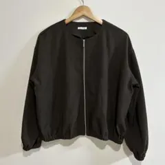 アイテムズ アーバンリサーチ リネンライク ノーカラー ブルゾン