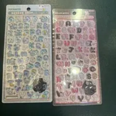 正規品 ボンボンドロップシール　サンリオもじ(ポチャッコ・ハローキティ)