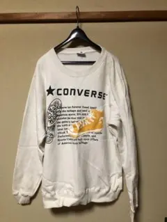 CONVERSE プリントトレーナー Lサイズ ホワイト