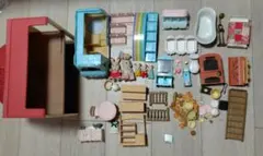 シルバニアファミリー パン屋 赤い家 お家 幼稚園バス うさぎ お風呂 トイレ
