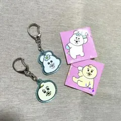 新品✨んぽちゃむ　ポップアップ　ラメアクキー　アクリル　キーホルダー　ステッカー