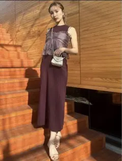 シアービスチェ&カットタンクワンピースSET SNIDEL スナイデル