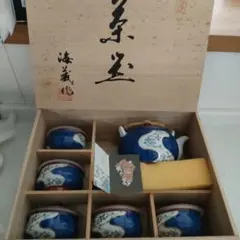 有田焼　茶器セット 　蓋付き湯呑み　5客 　急須 　木箱入り