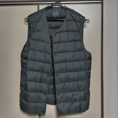 無印良品ダークグレー ナイロン ベスト M