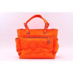 ✨鑑定済✨シャネルカバンCHANEL　 パリビアリッツGMオレンジトートバッグ