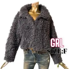 ⭐️A1294⭐️ GRL ♥ 完売色 ショート 2Way襟プードルファーコート