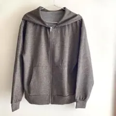グンゼ　パーカー　モクブラウン フルジップフーディ Mサイズ