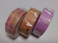 mt☆15mm マスキングテープ ３つ カラフル ポップ ピンク