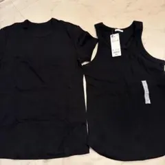 GU UNIQLO ブラック Tシャツ タンクトップ Mサイズ