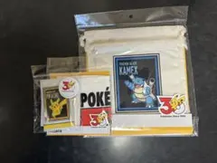3COINSポケモンコラボ　 PVCポーチ、ミニタオル、巾着セットの3点セット