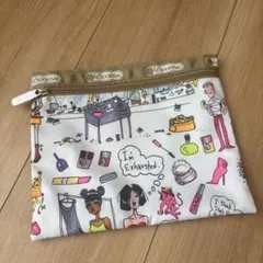 LeSportsac フラットポーチ イラスト柄のサムネイル