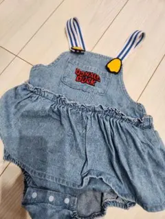 ドナルドダック デニムロンパース 80cm