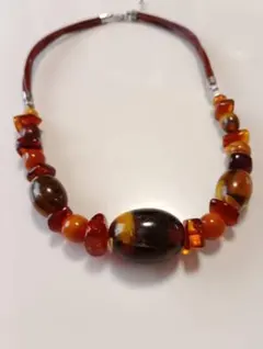 琥珀ネックレス(グラデーション)